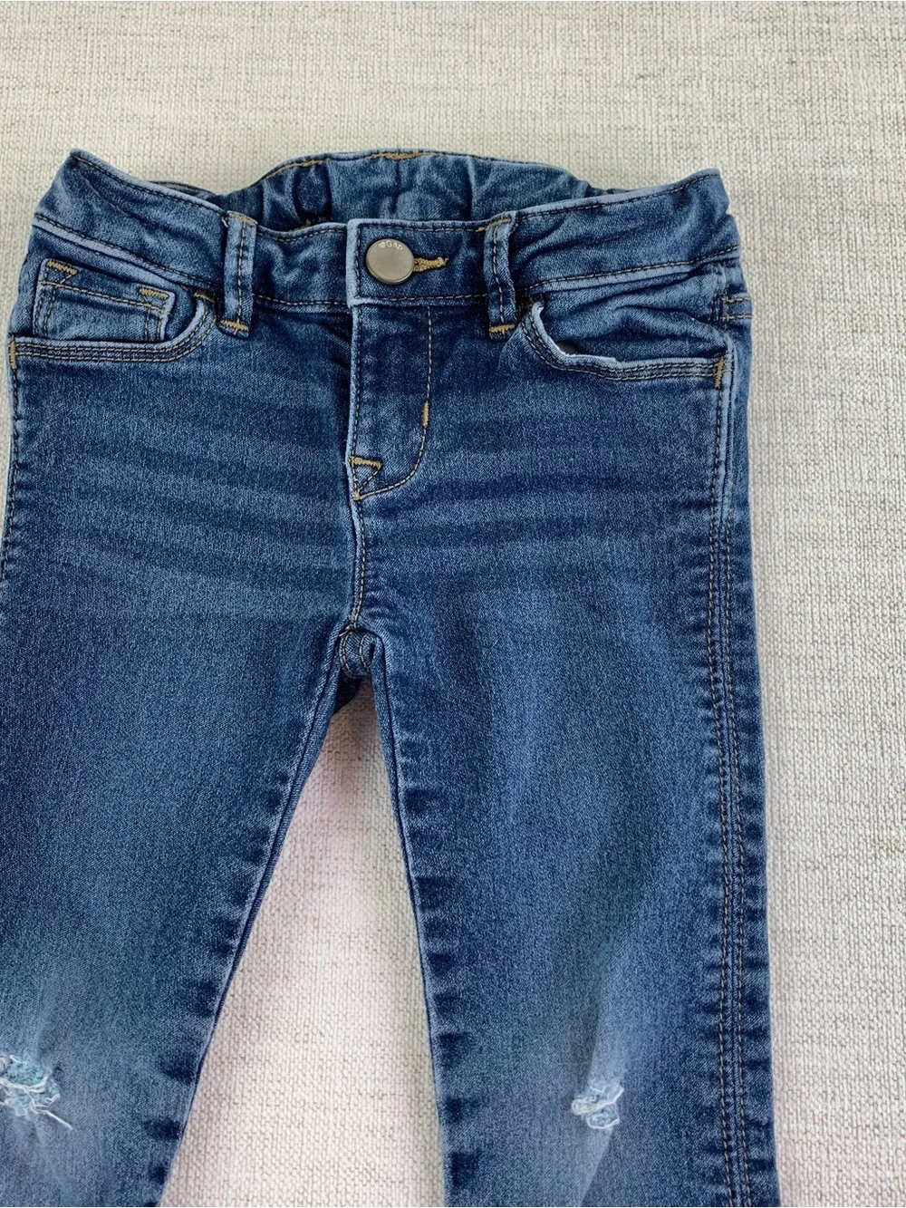GAP toddler girl skinny jeans stretchy slightly distressed adjustable waist